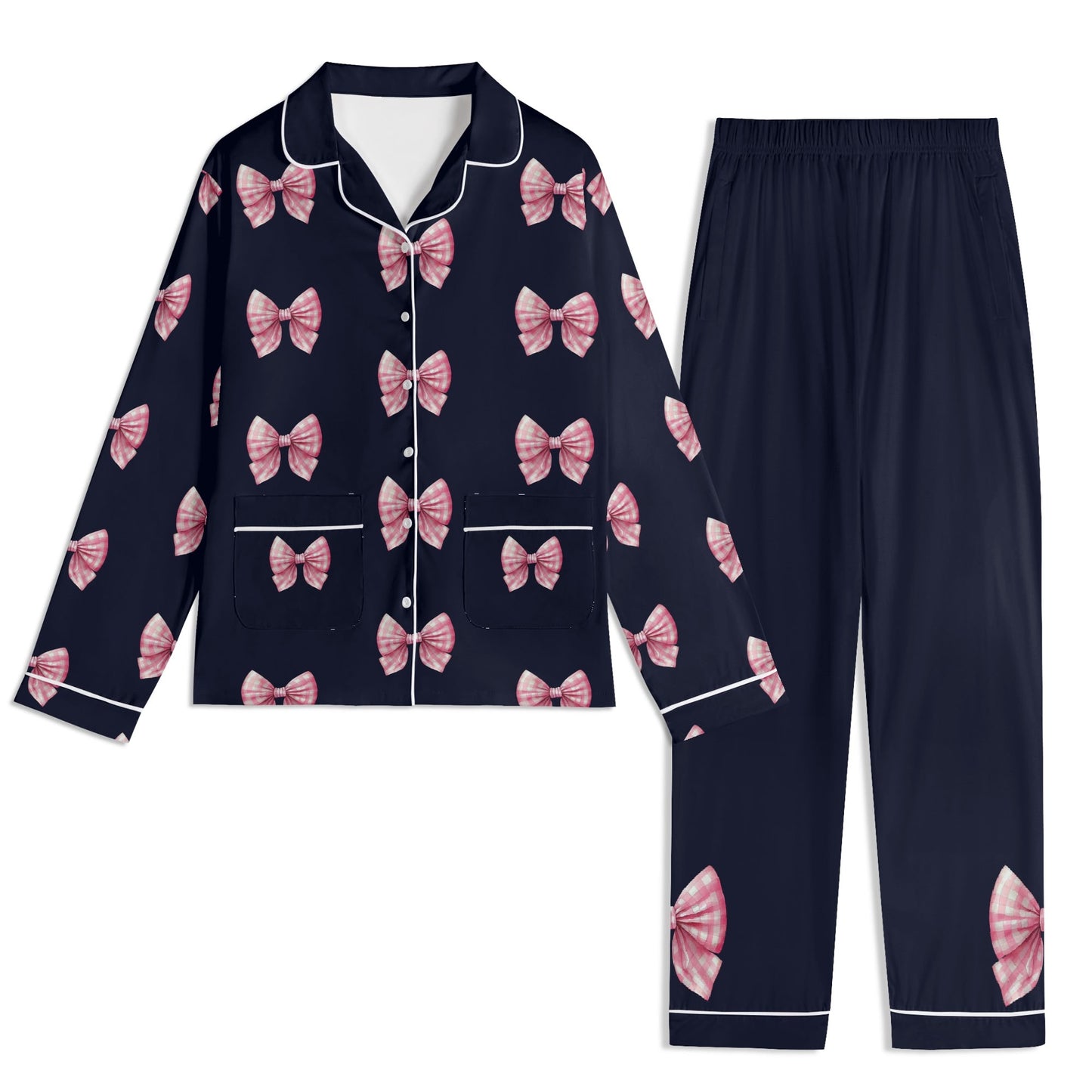 Midnight Bows PJ set-Navy
