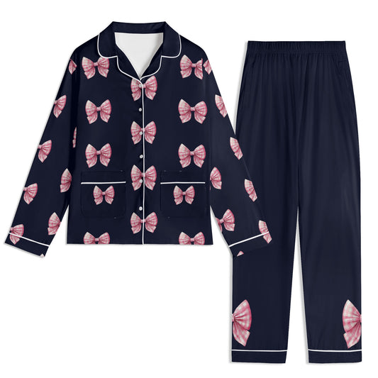 Midnight Bows PJ set-Navy