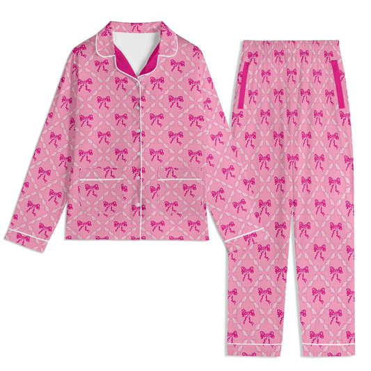 Dark Pink Bows PJ set