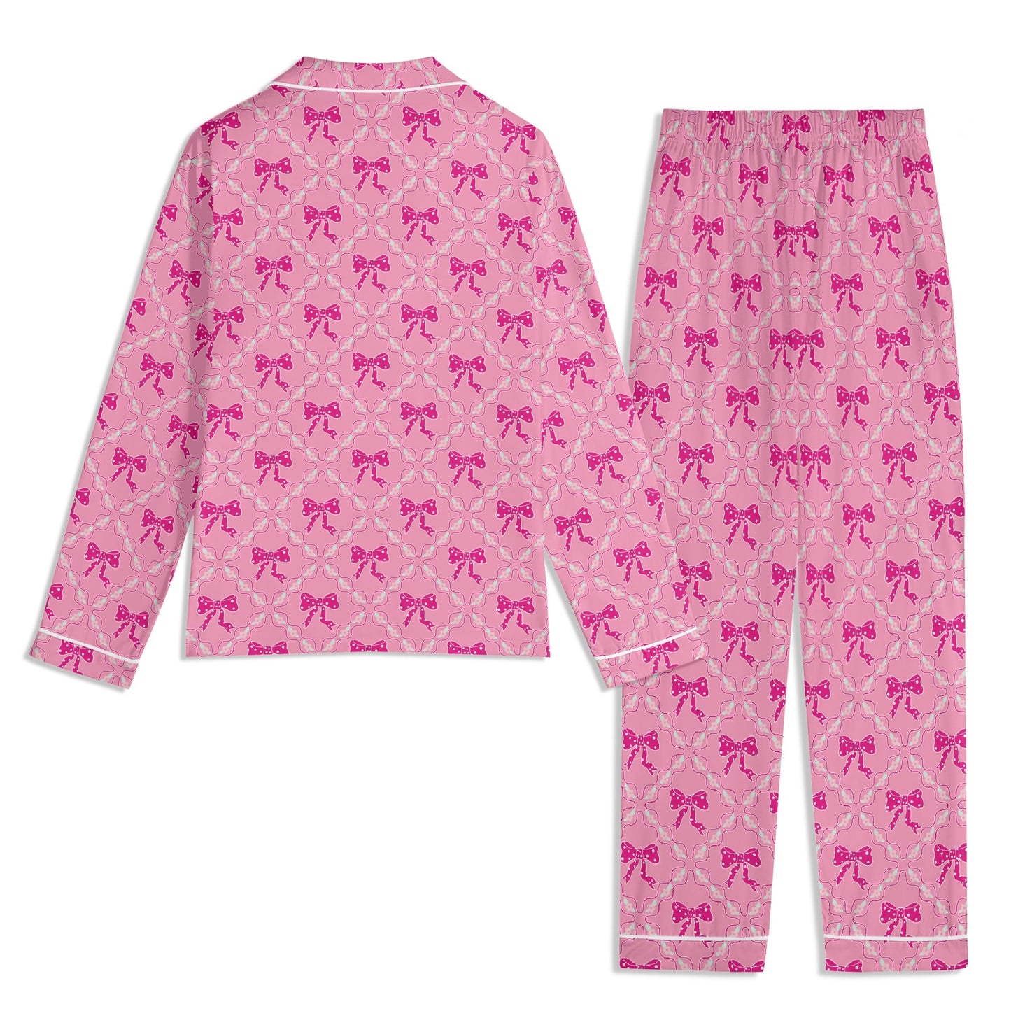Dark Pink Bows PJ set