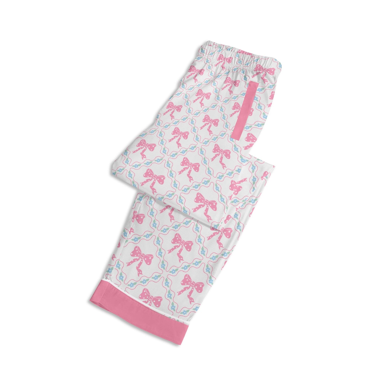 Pink Flower & Bow Pattern PJ set