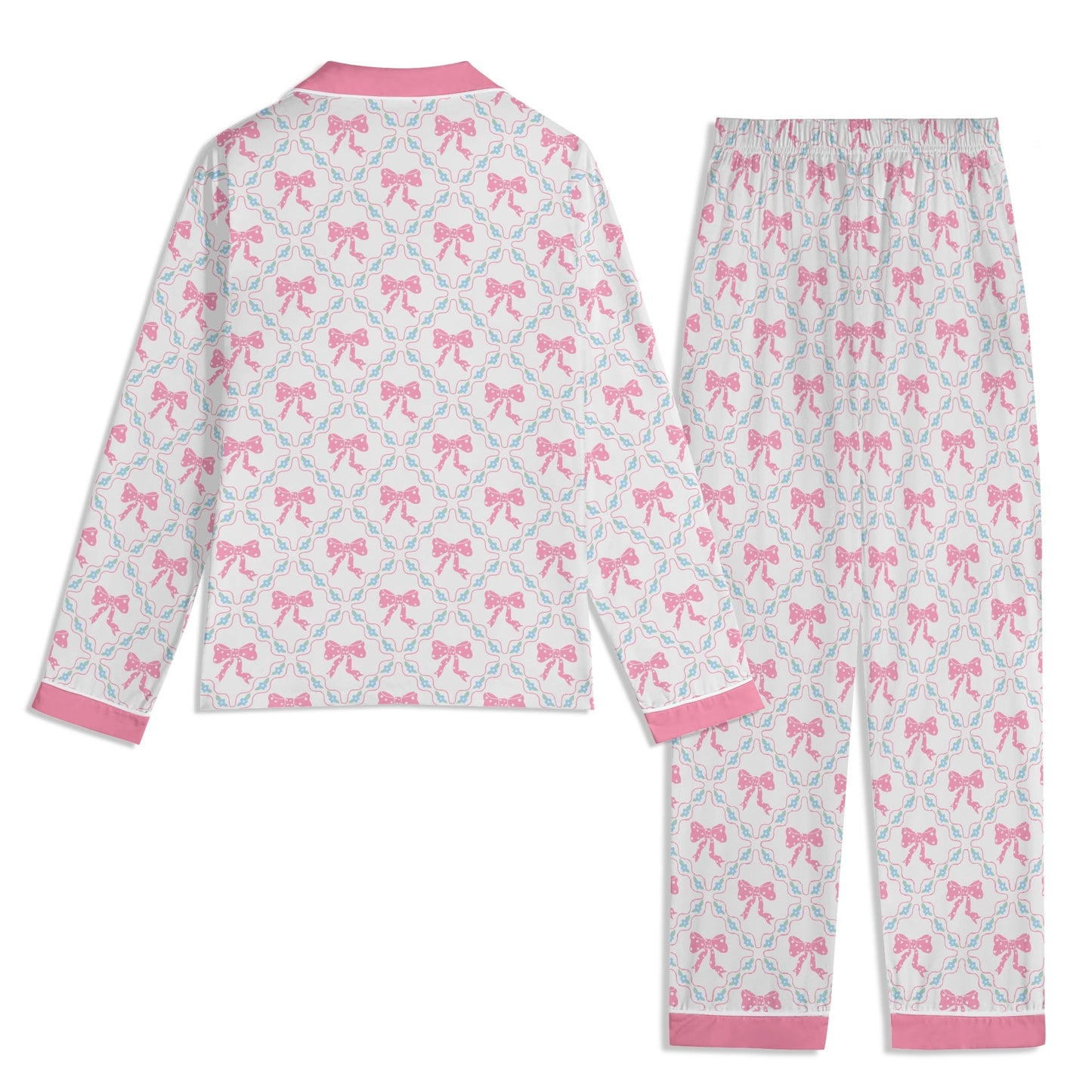 Pink Flower & Bow Pattern PJ set