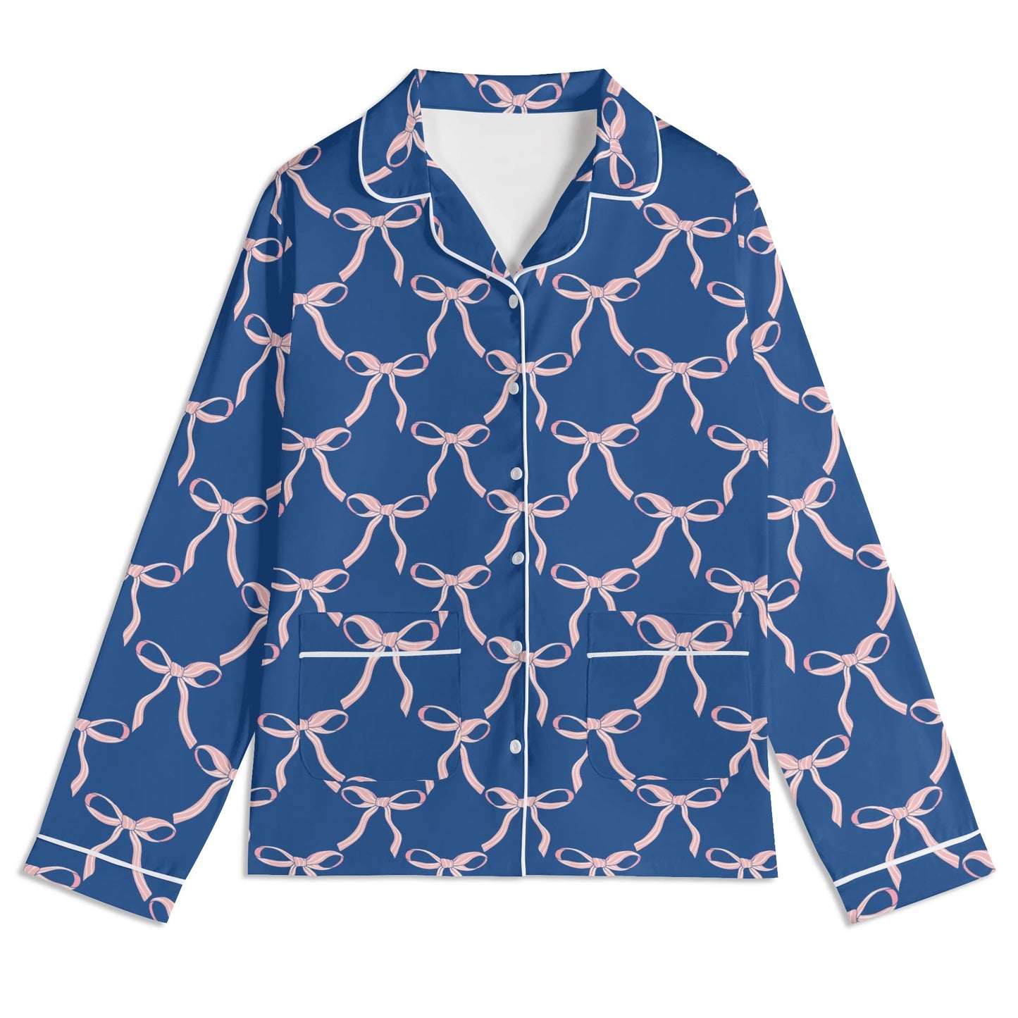 Blue Pink Bow PJ set