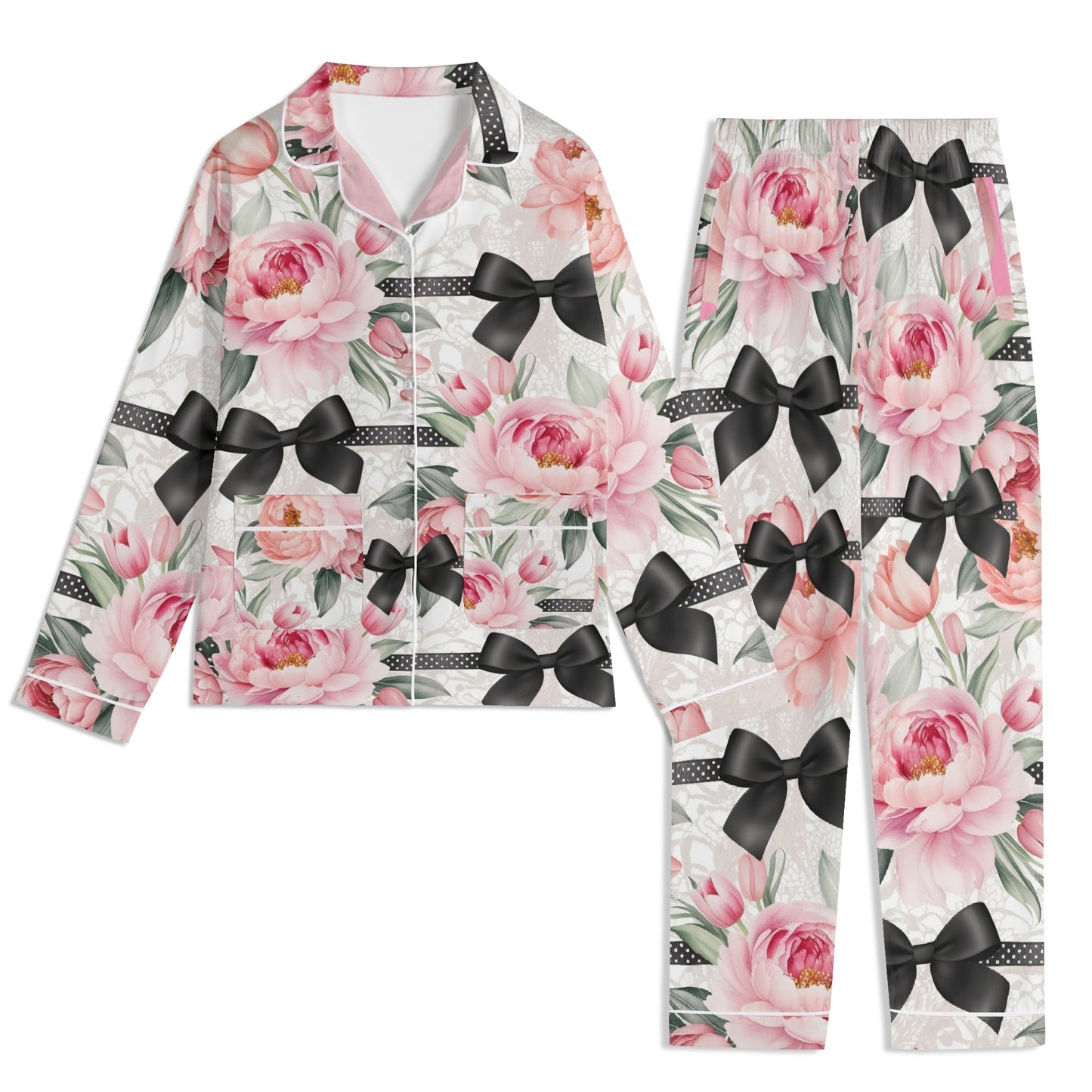 Cherries & Bows PJ set-Mom