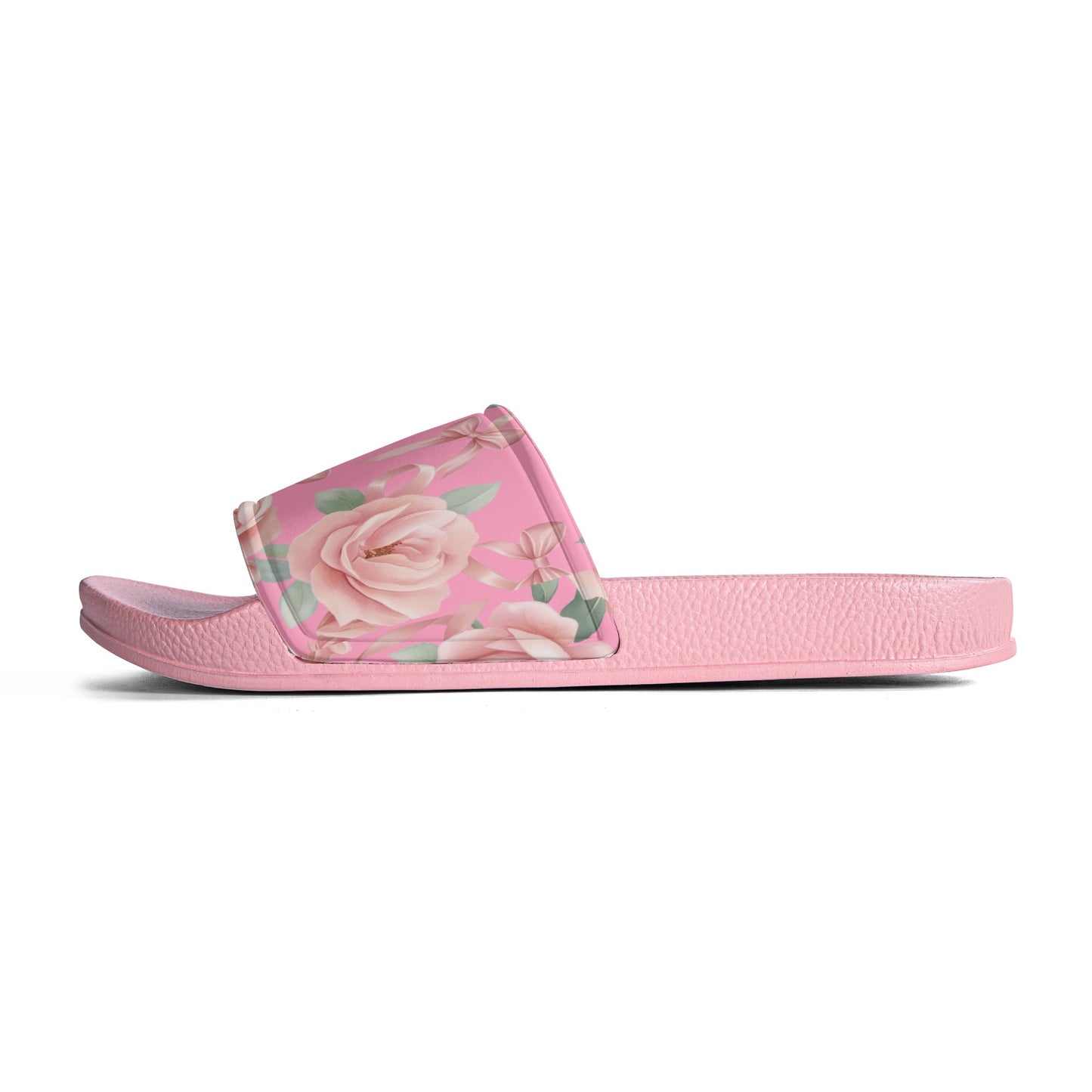 Blush Flowers & Bow Slides