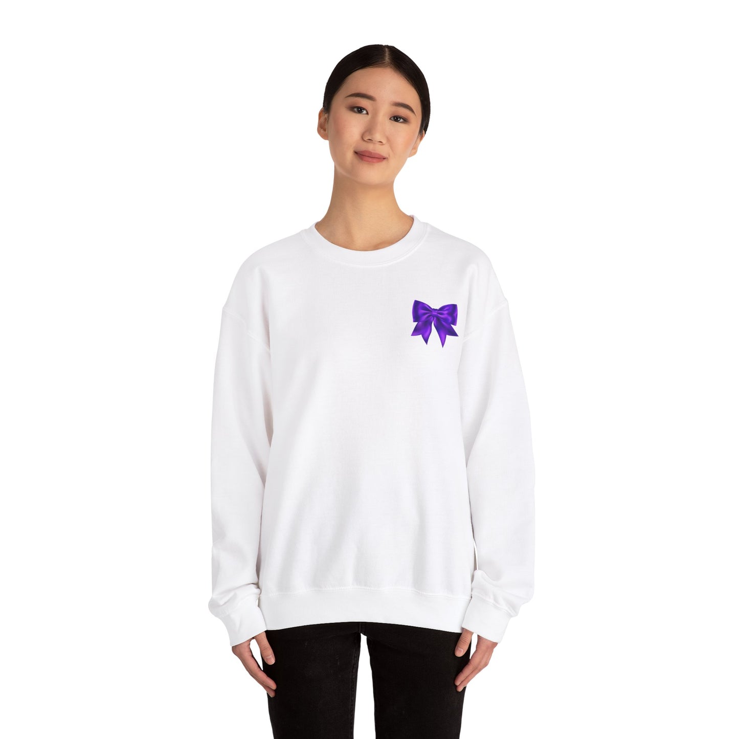 Purple Bow Sweatshirt