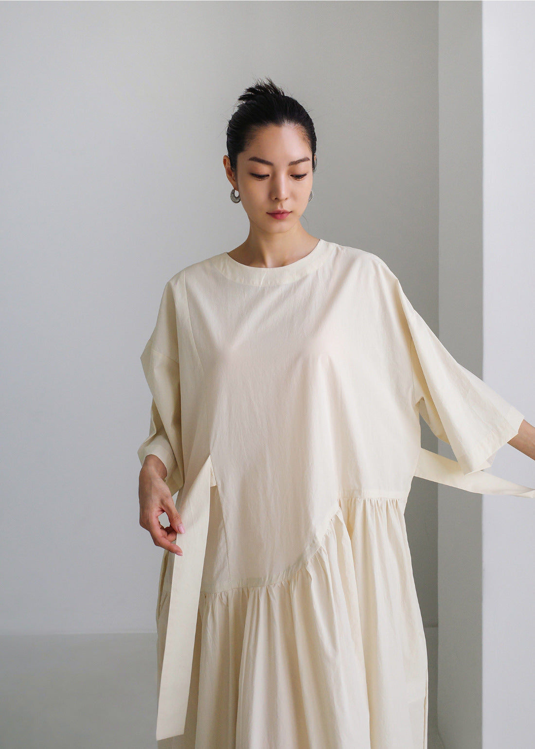 Cotton Side-Bow Dress