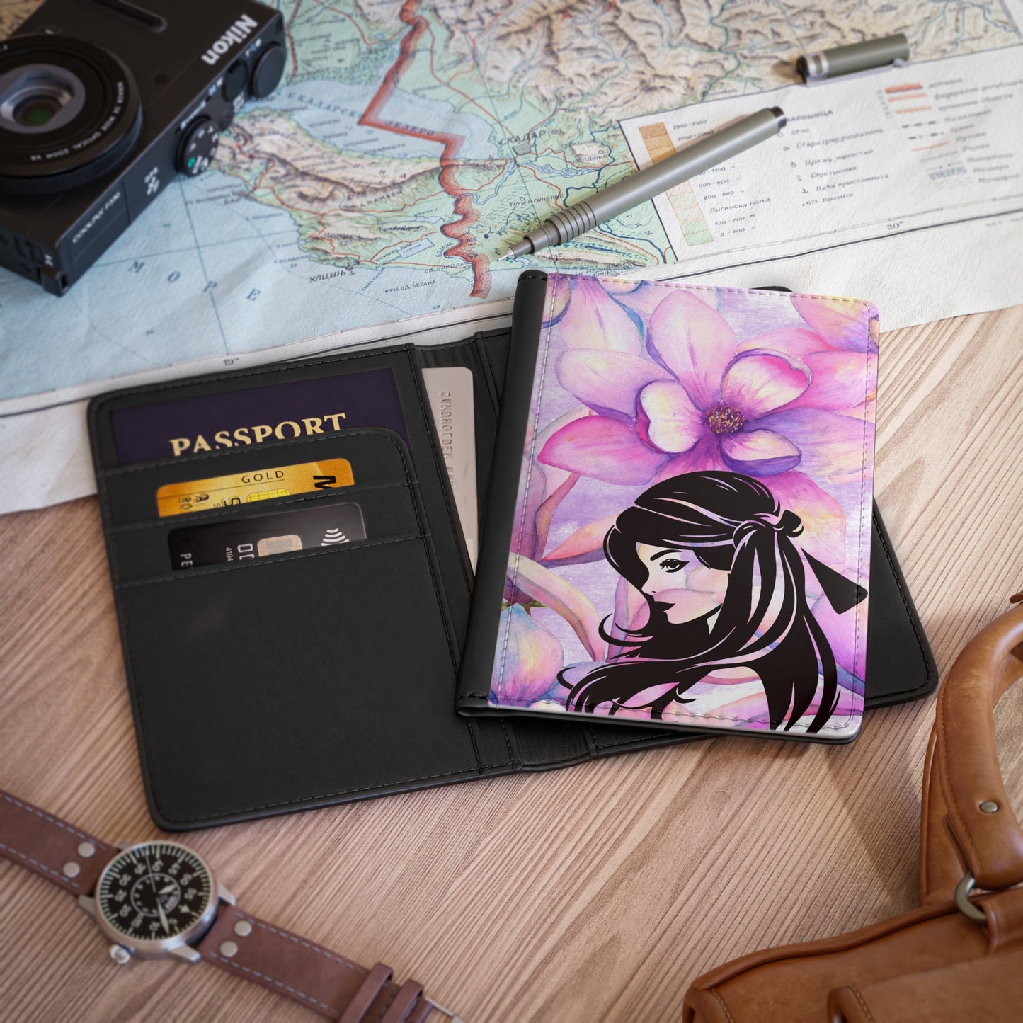 Purple Chic Passport Holder