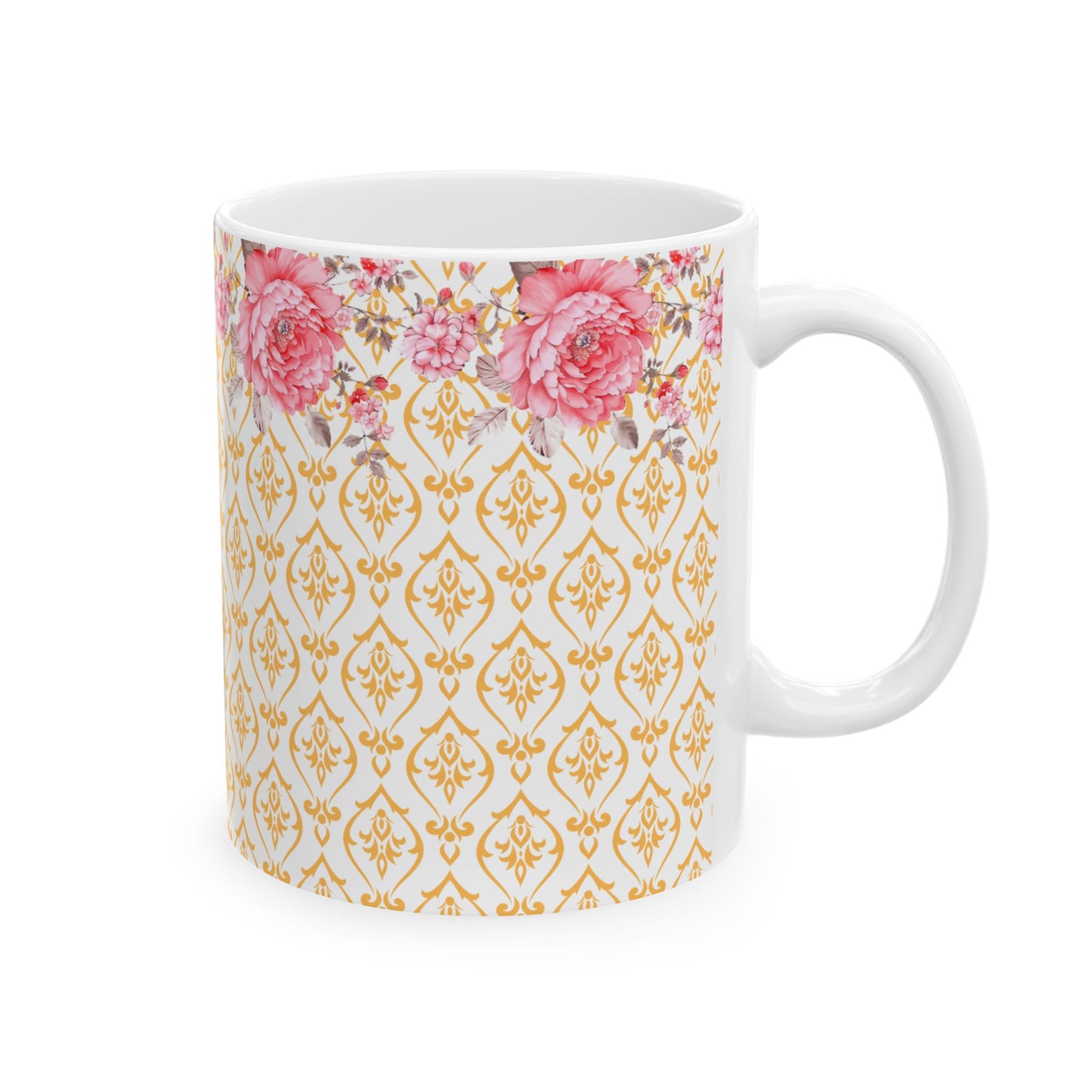 Yellow Floral Mug
