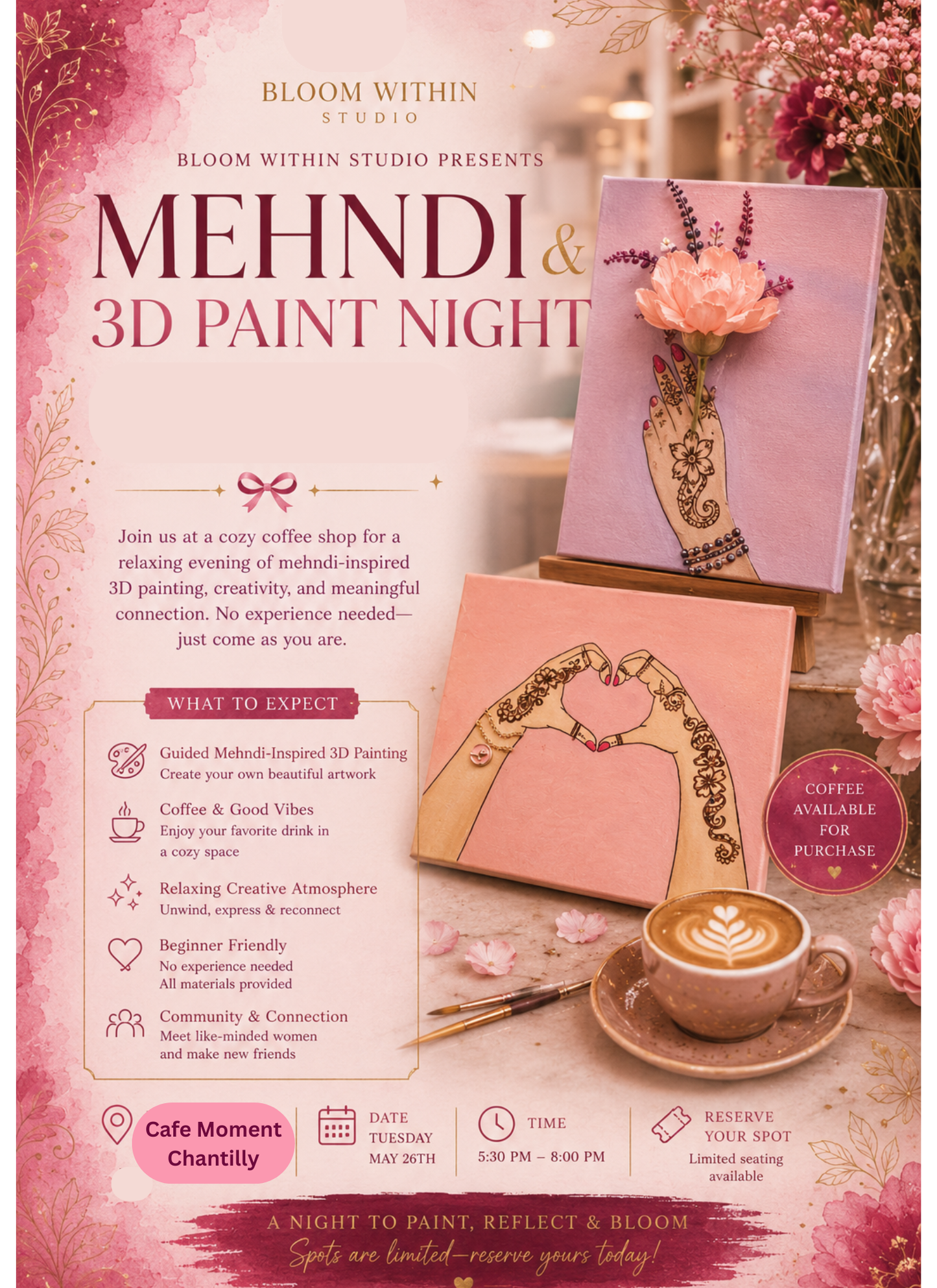 Mehndi 3D Paint Night Workshop