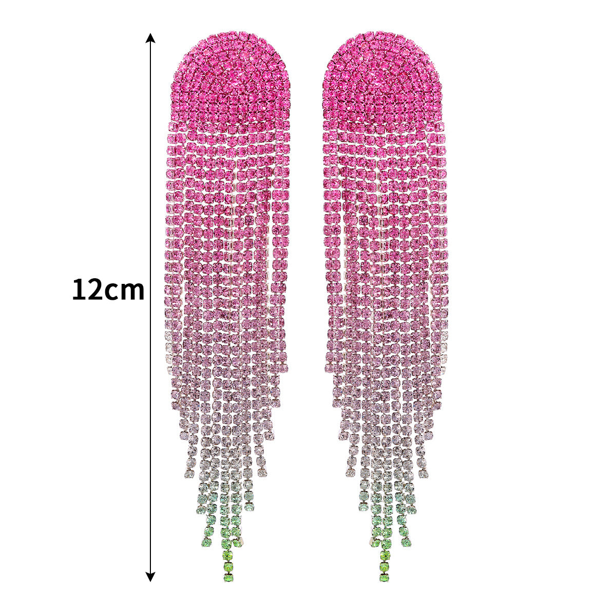 Geometric Rhinestone Drop Earrings