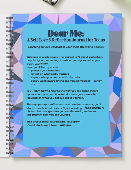 Dear Me, A Self-Reflection Journal for Teens BLUE(PRE-ORDER)