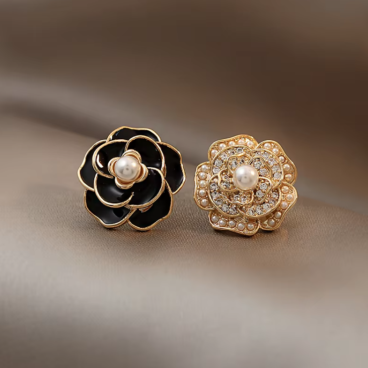 Camellia Pearl Earrings