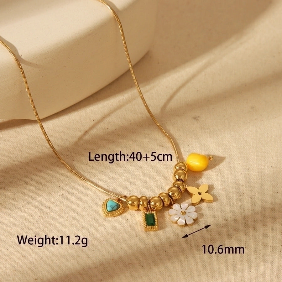 Gold Pearl Necklace (18K Gold Plated)