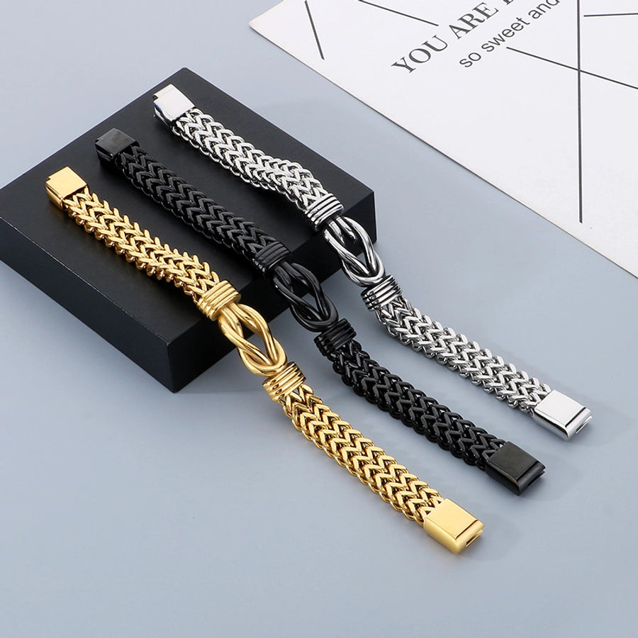 Rope Chain Bracelets (18K Gold Plated)