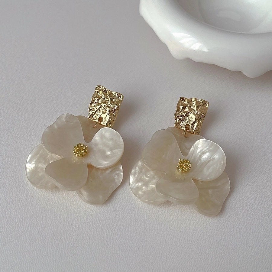 Flower Arylic Drop Earrings