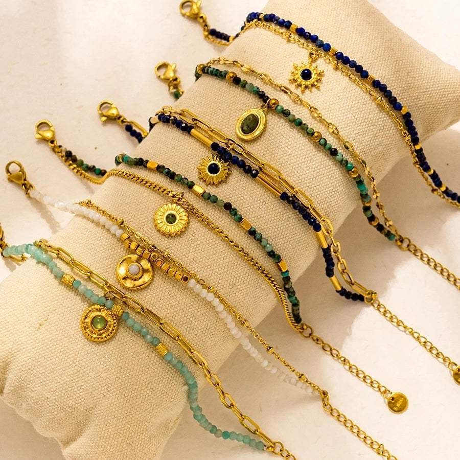 Bohemian Bead Bracelet (18K Gold Plated)