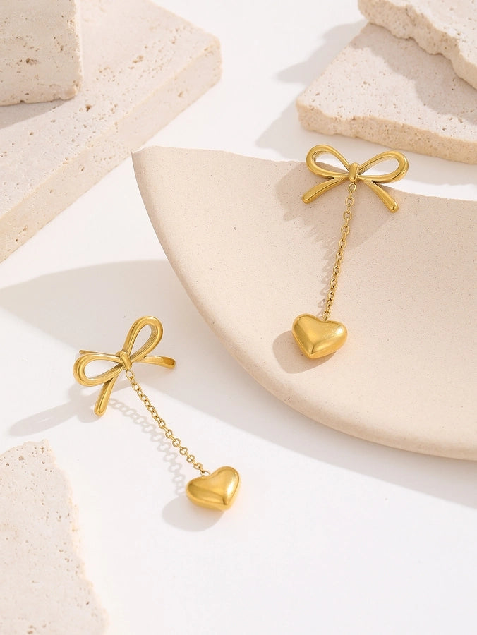 Gold Drop Earrings (18K Gold Plated)