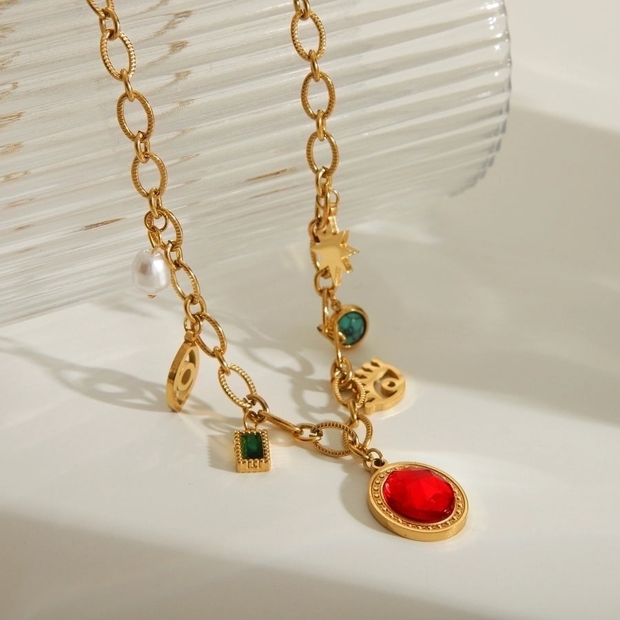 Charm Necklace- 18K Gold Plated