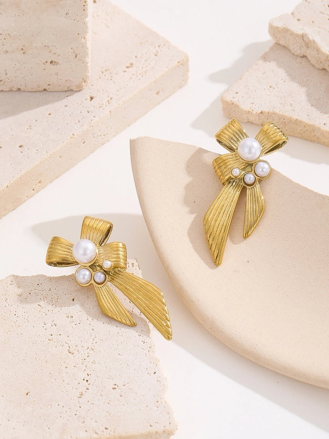 Gold Drop Earrings (18K Gold Plated)