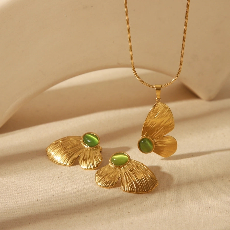 Butterfly Jewelry Set (18K Gold Plated)