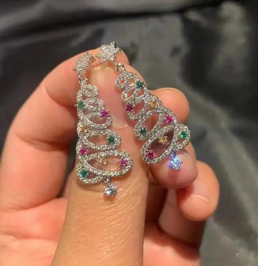 Christmas tree Tassel earrings