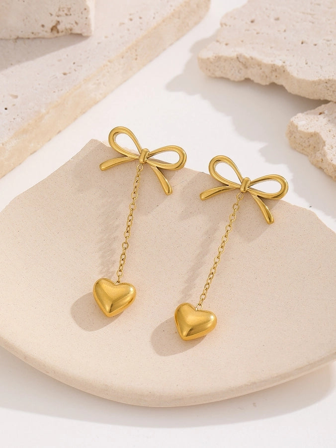 Gold Drop Earrings (18K Gold Plated)