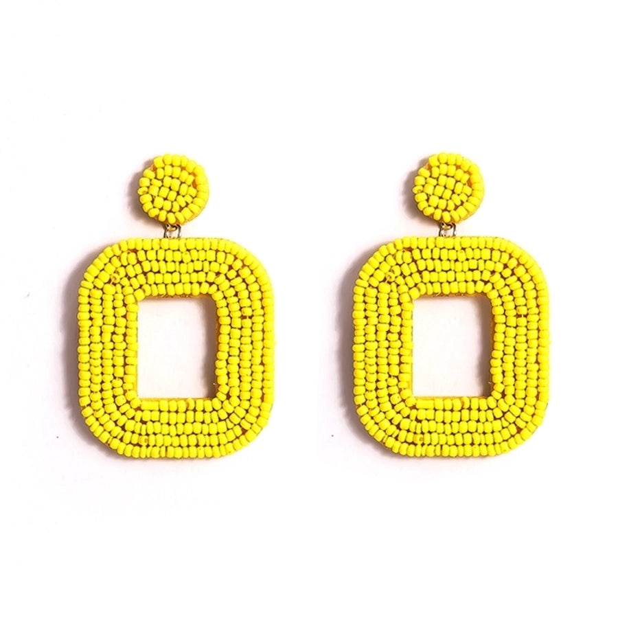 Beaded Inlaid Earrings