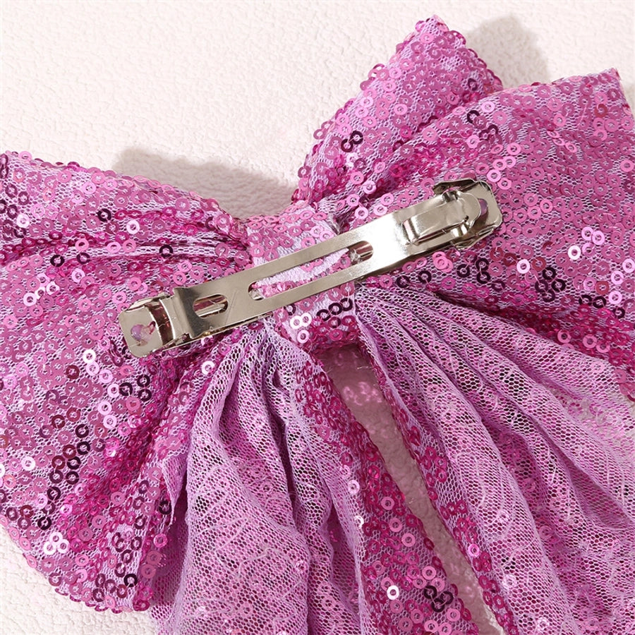 Sequins Bow Hair Clip