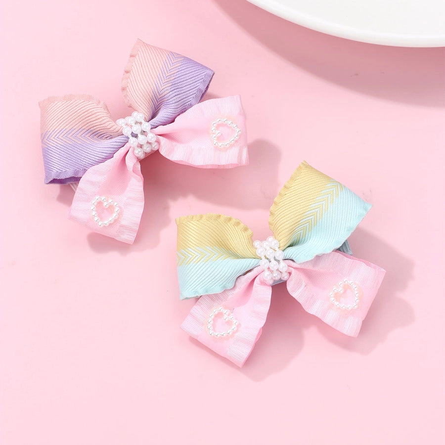 Bow and Bead Hair Clip