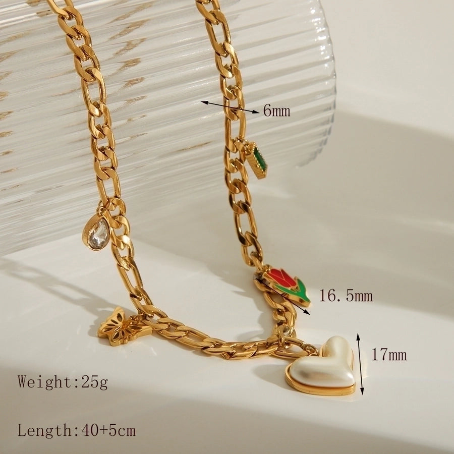 Charm Necklace- 18K Gold Plated