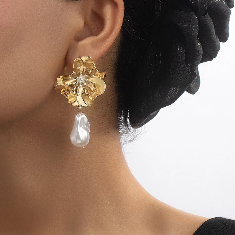 French flower Drop earrings