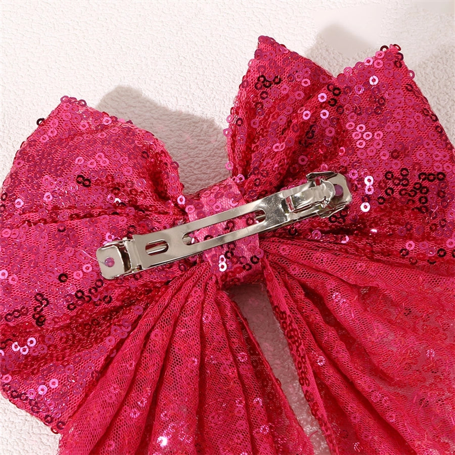 Sequins Bow Hair Clip