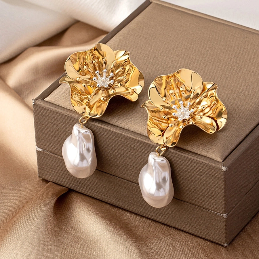 French flower Drop earrings