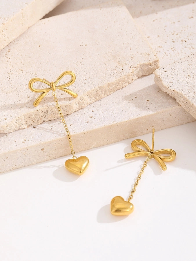 Gold Drop Earrings (18K Gold Plated)