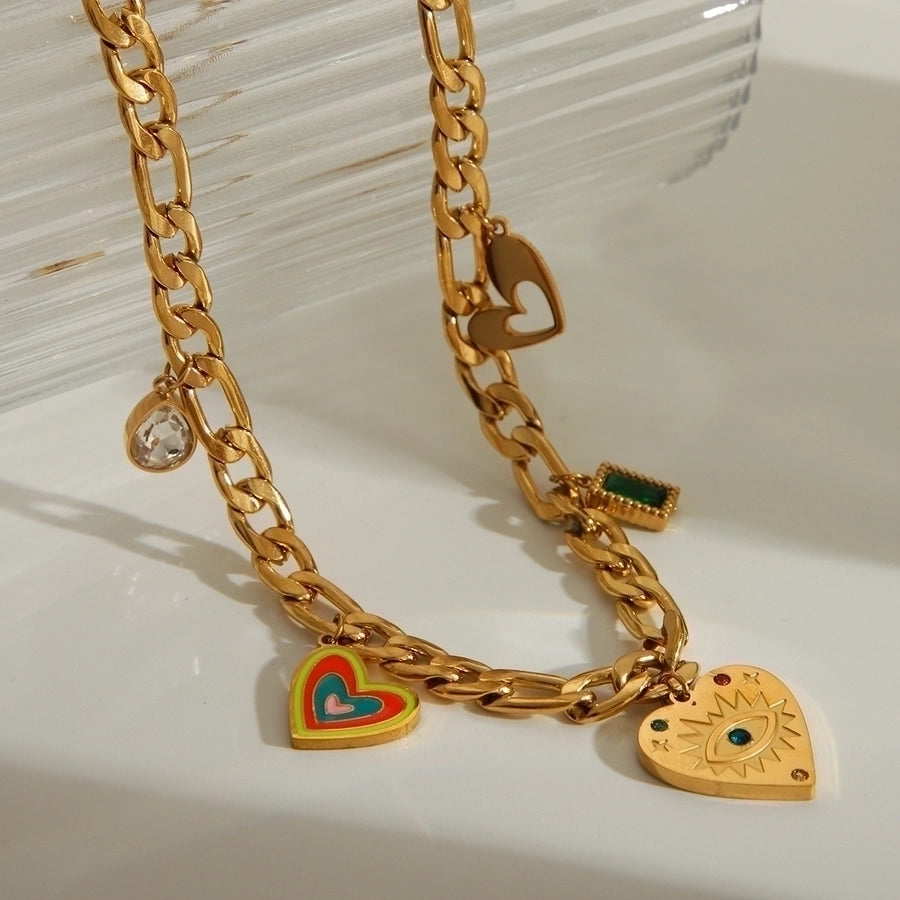 Charm Necklace- 18K Gold Plated