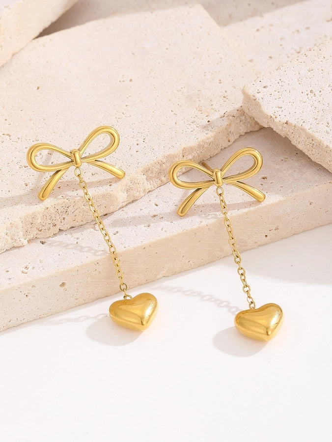 Gold Drop Earrings (18K Gold Plated)