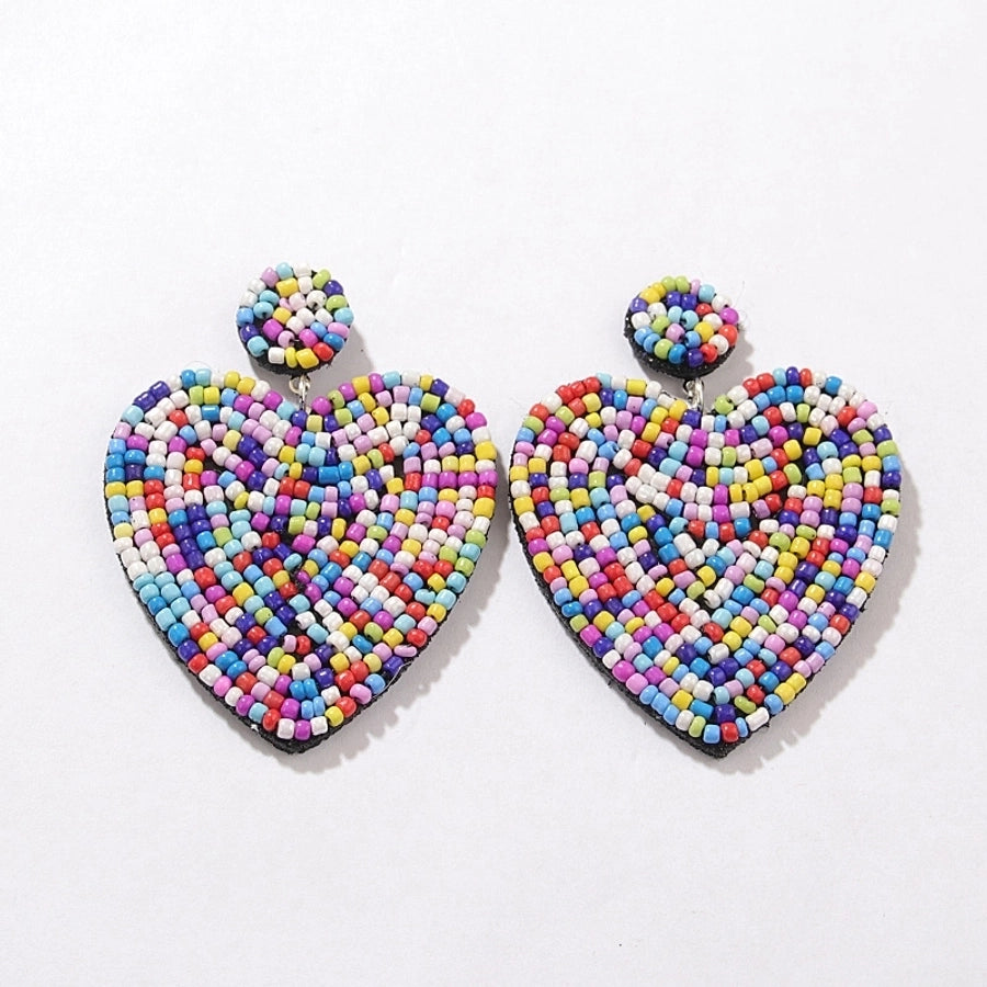 Beaded Inlaid Earrings
