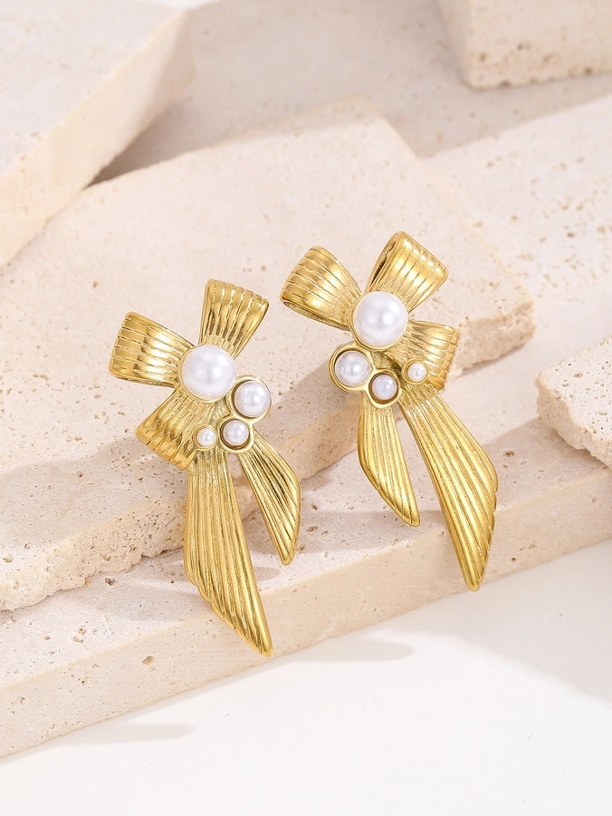 Gold Drop Earrings (18K Gold Plated)