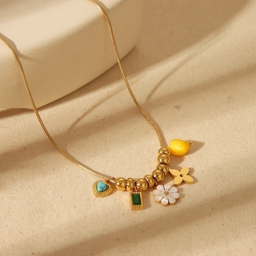 Gold Pearl Necklace (18K Gold Plated)