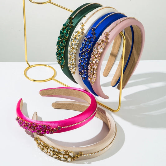 Water Droplet Rhinestones Hair Band