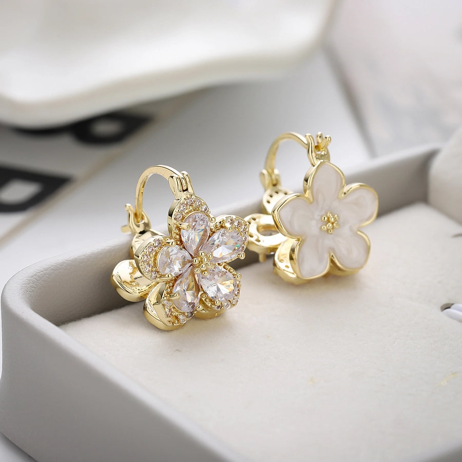 Double-Sided Flower Earrings