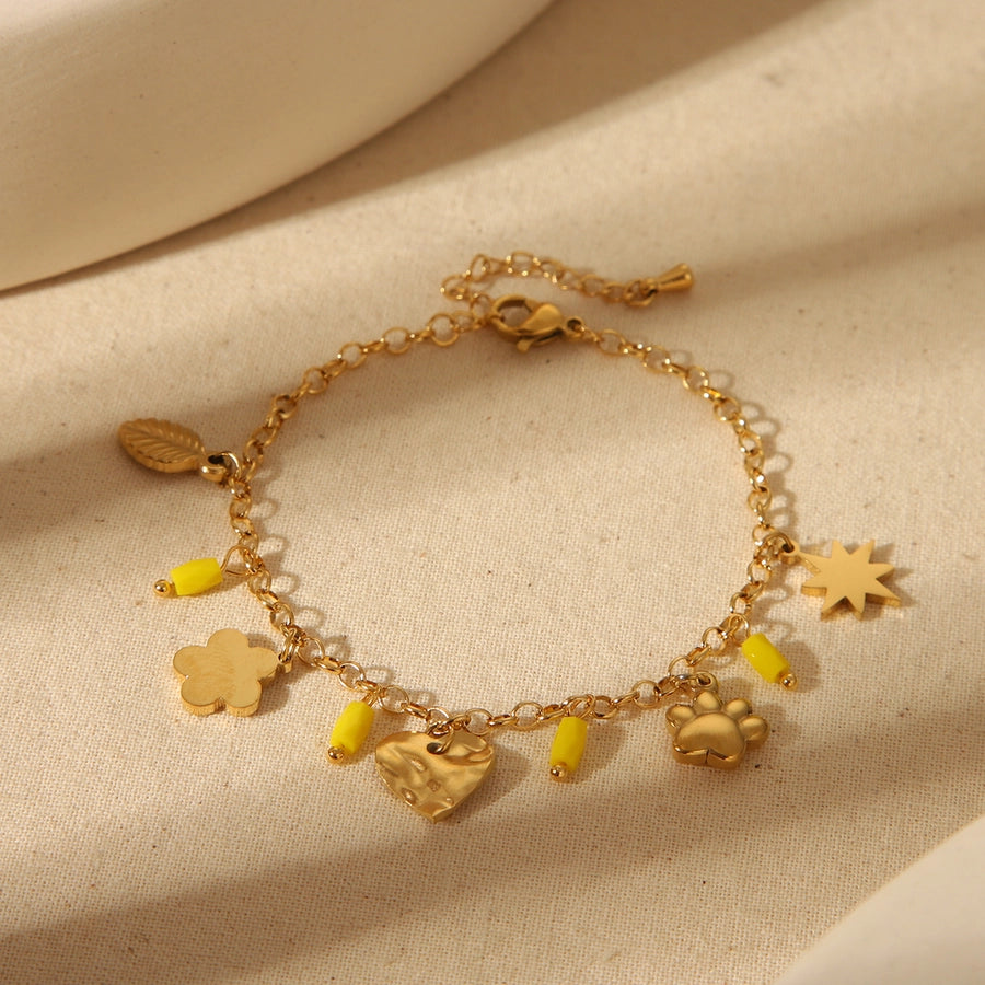 French Style Charm Bracelet (18K Gold)