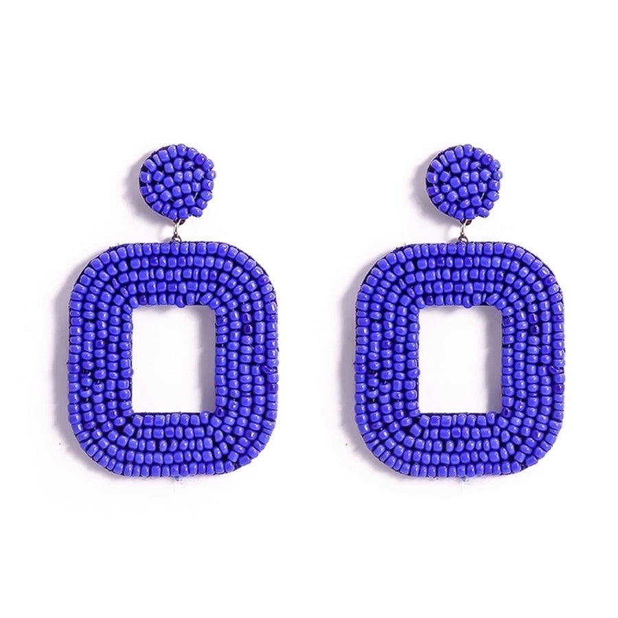 Beaded Inlaid Earrings