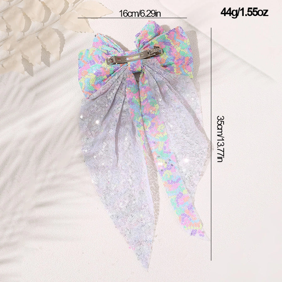 Sequins Bow Hair Clip