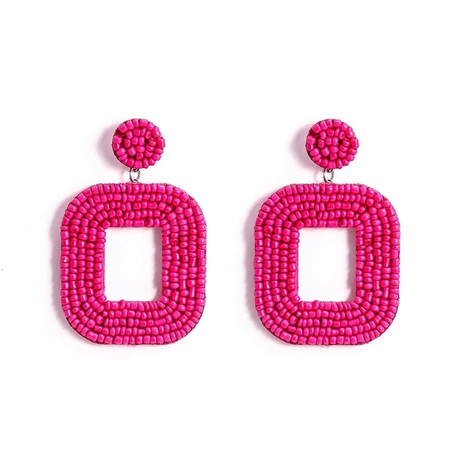 Beaded Inlaid Earrings