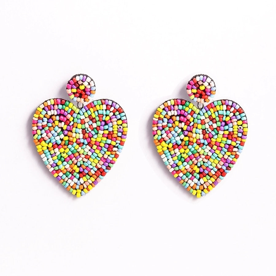 Beaded Inlaid Earrings