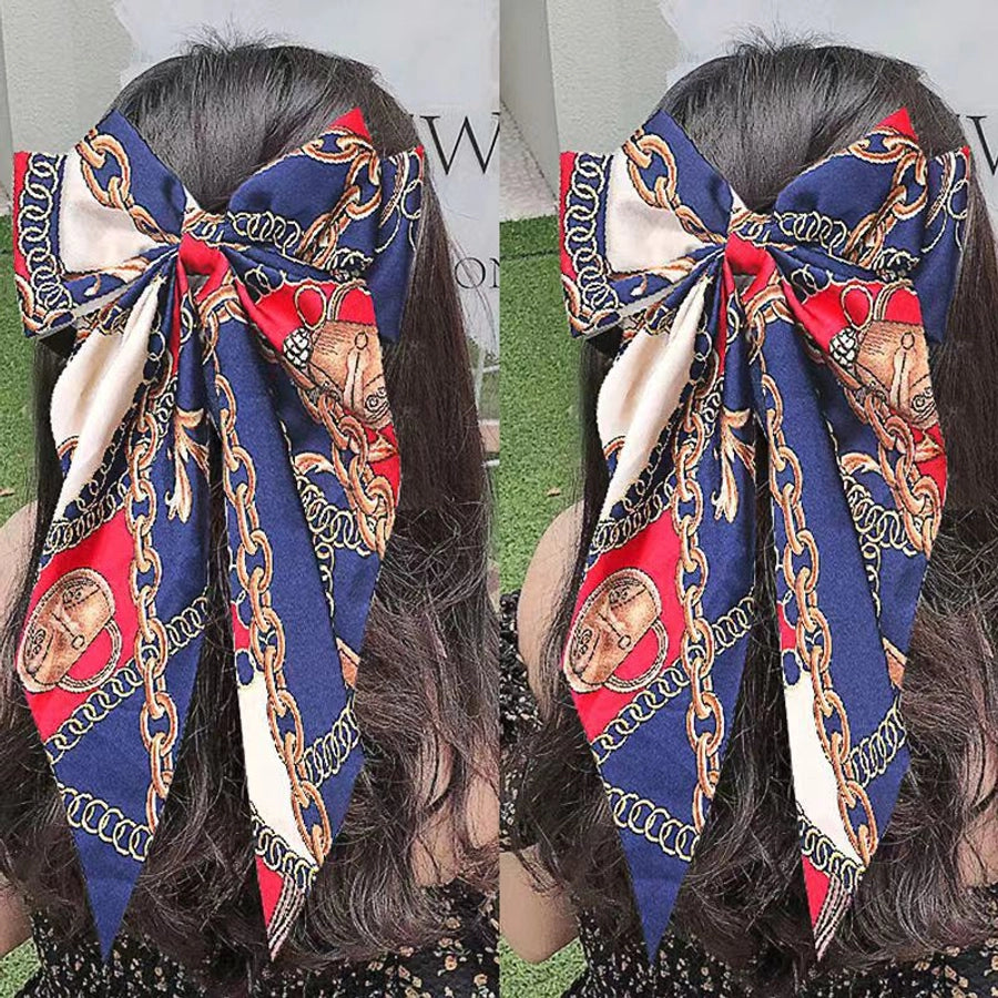 Printed Bow Knot Hairclip