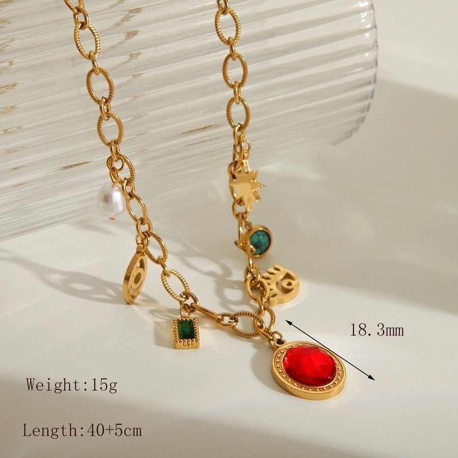 Charm Necklace- 18K Gold Plated