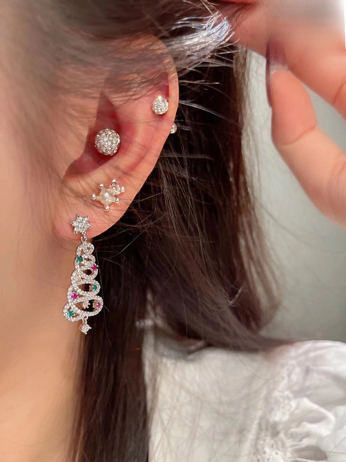 Christmas tree Tassel earrings